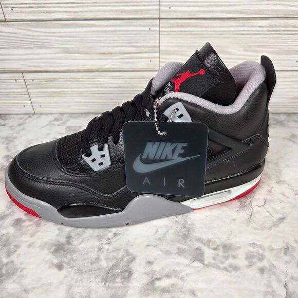 Nike Air Jordan 4 Retro Bred Reimagined 7Y GS or Women's 8.5 FQ8213-006 New - Picture 6 of 8